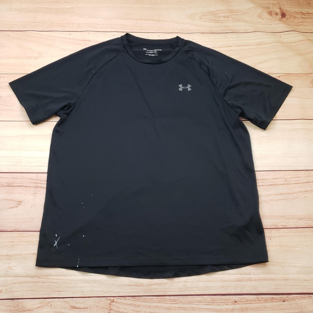 Under‎ Armour Shirt Mens XL Black Tech Tee Short Sleeve Athletic Training Gym